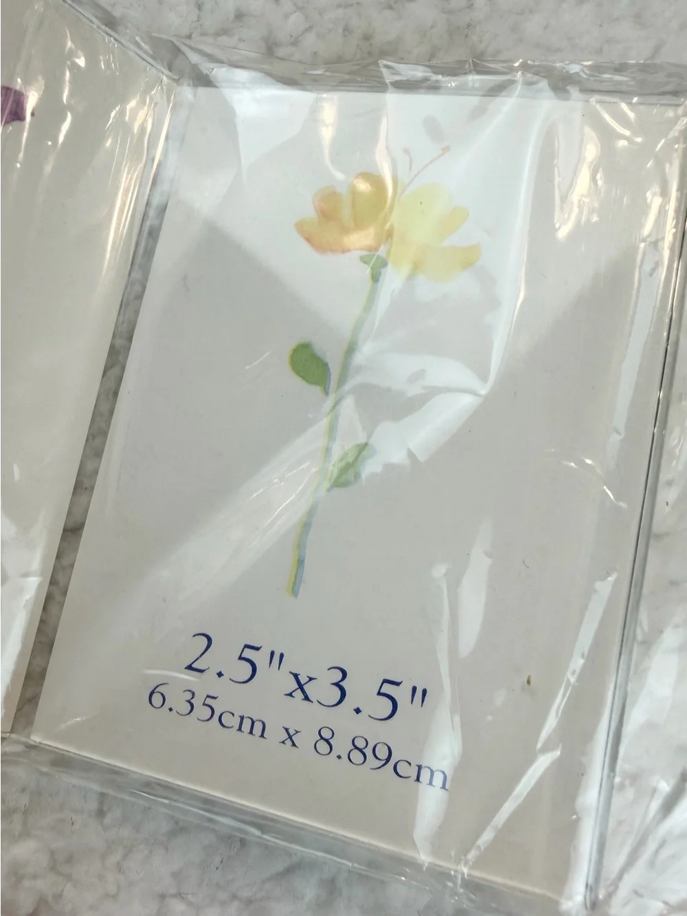 (VTG) LONG'S • Clear Acrylic Double Picture Frames, Set of 4